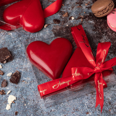 An array of artisanal Aaraya Chocolates, the perfect Valentine's Day gift, symbolizing love through exquisite flavors and luxurious indulgence.