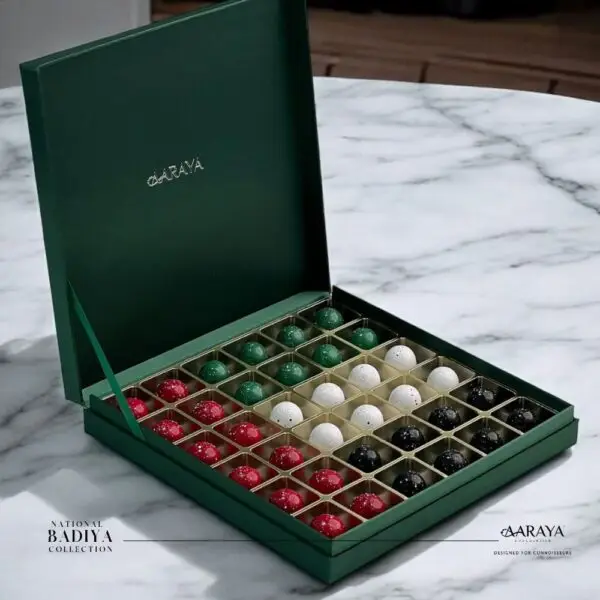 Luxurious handcrafted chocolates by AARAYA® Chocolatier, elegantly packaged and crafted with the finest ingredients for a premium chocolate experience. Perfect for gifting, special occasions, or indulgent moments, offering a blend of exquisite flavors and textures