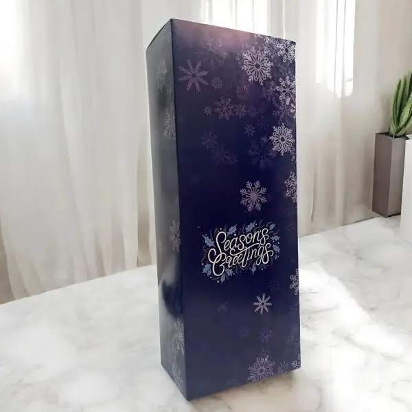 Standing Santa Gift Box by AARAYA® - A luxurious 50 cm tall Santa-themed gift box filled with 1,450 grams of premium handcrafted chocolates, perfect for Christmas and special occasions